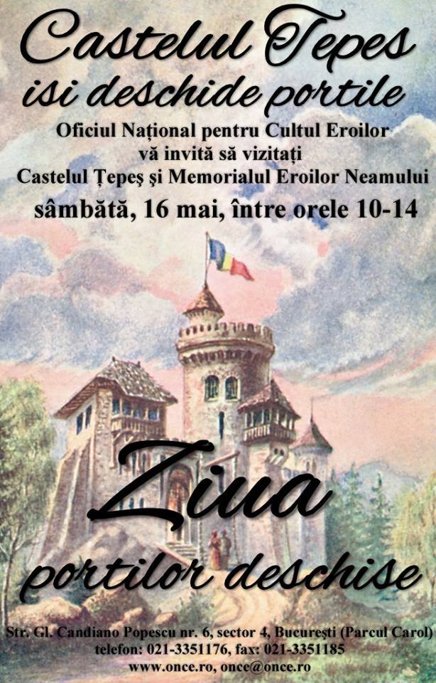 Ziua Porților Deschise la Castelul Ȗepeș, activitate organizată de Oficiul Național pentru Cultul Eroilor - 16 mai 2015