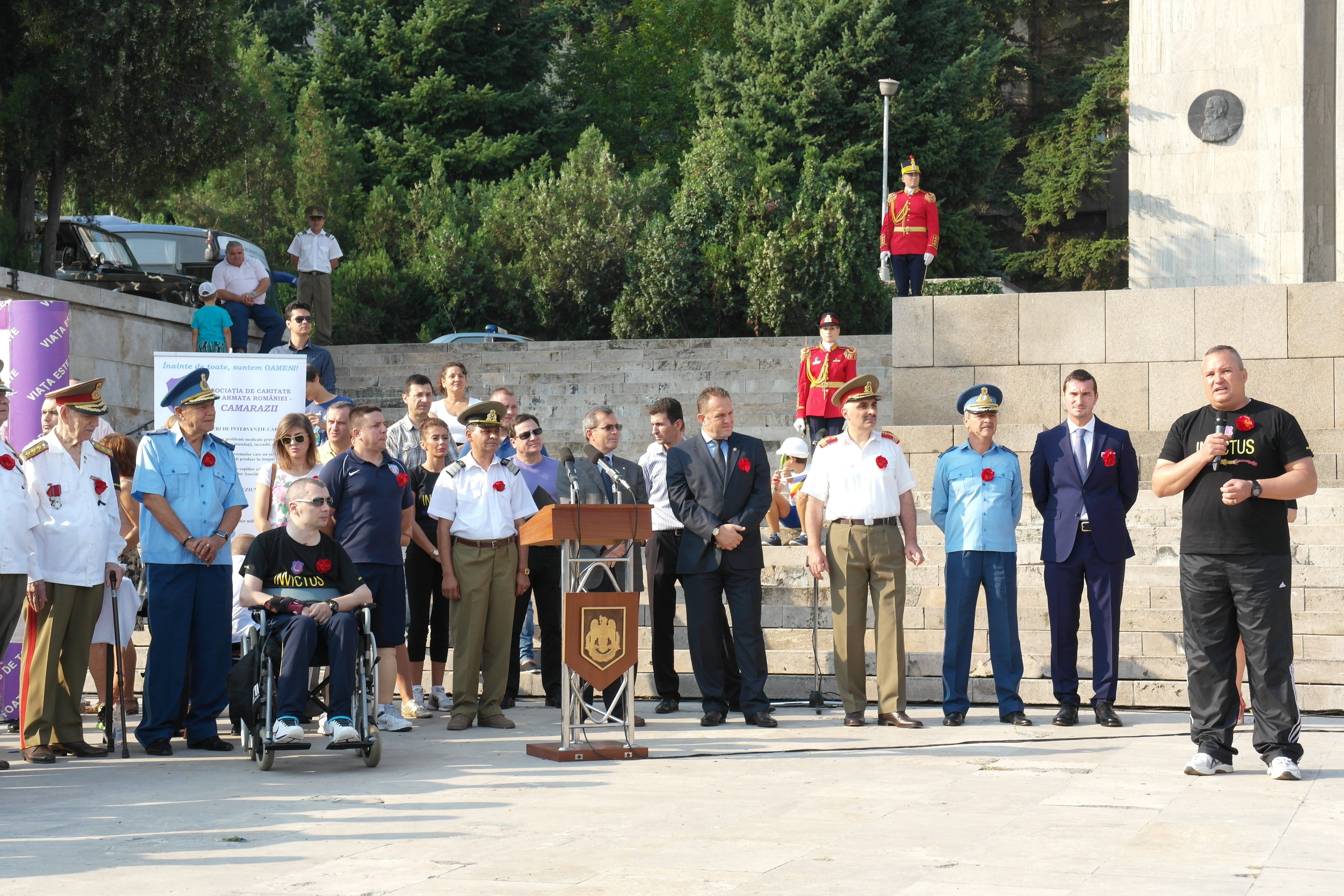 Festivitatea plecării Ştafetei Veteranilor din fața Monumentului Eroilor Patriei - 04.09.2015