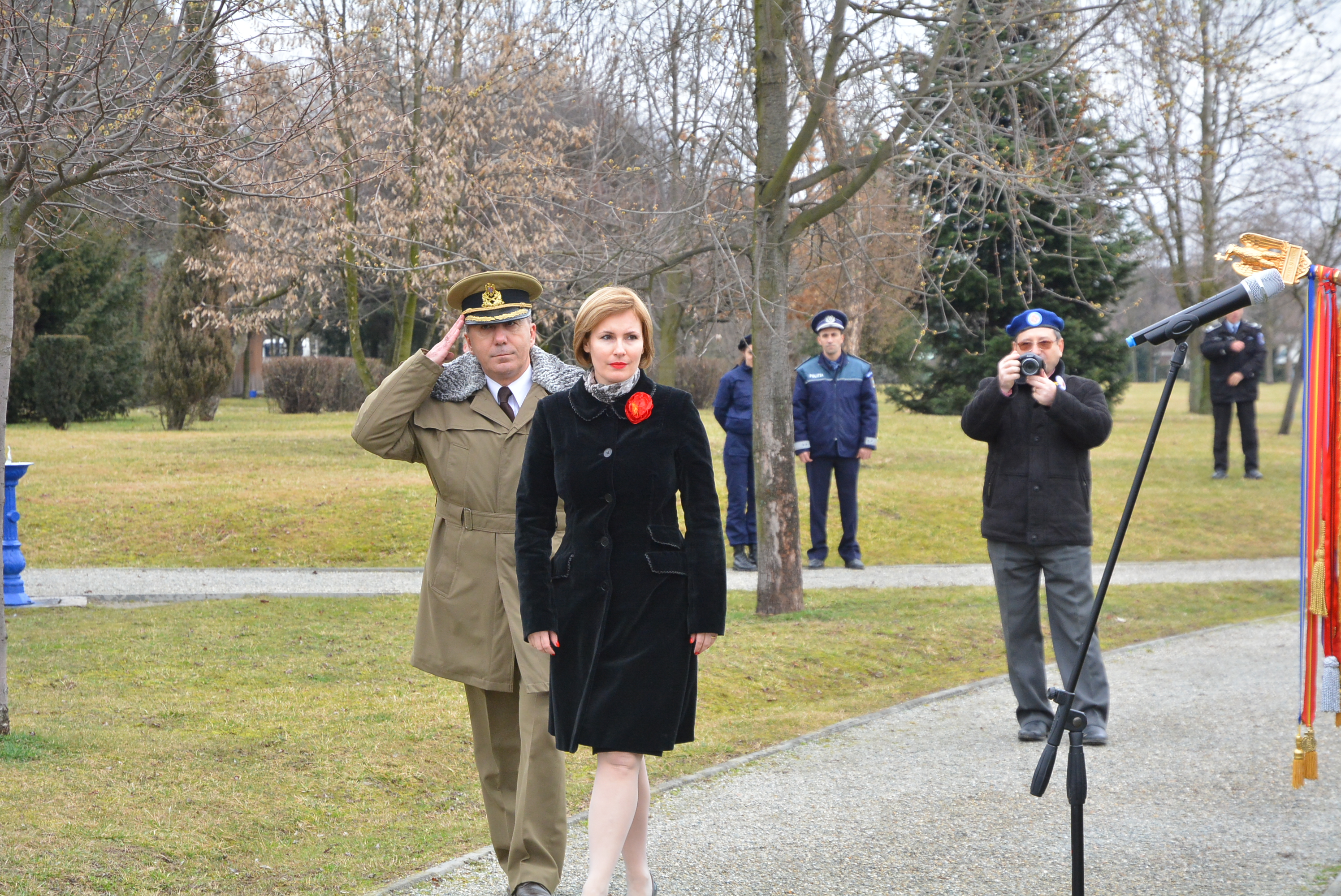 Ceremonie militară dedicată aniversării a 140 de ani de la naşterea marelui sculptor, Constantin Brâncuşi - 19 februarie 2016 Military ceremony celebrating 140 years since the birth of the great