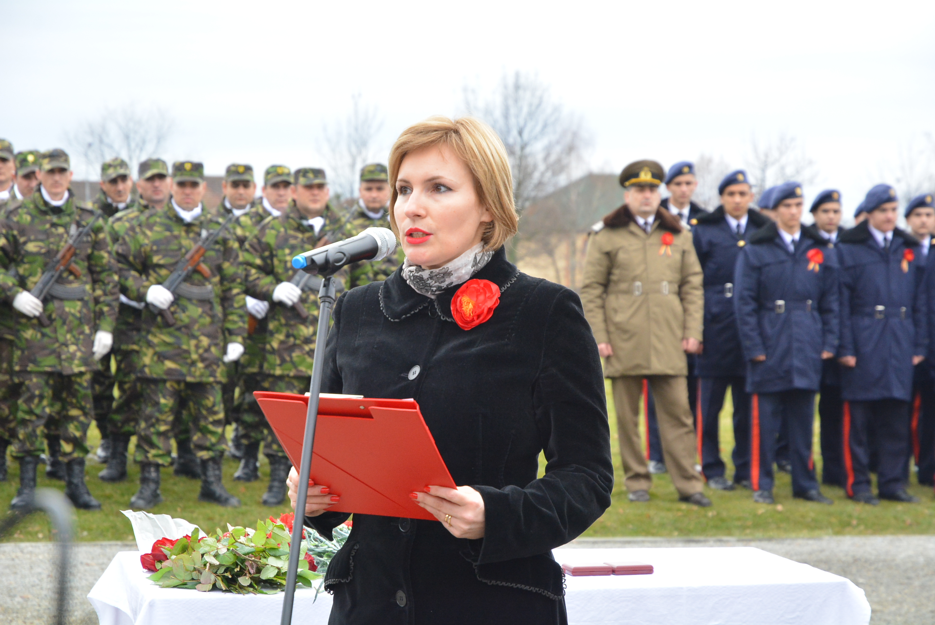 Ceremonie militară dedicată aniversării a 140 de ani de la naşterea marelui sculptor, Constantin Brâncuşi - 19 februarie 2016 'Military ceremony celebrating 140 years since the birth of the great sculptor Constantin Brancusi - February 19, 2016''