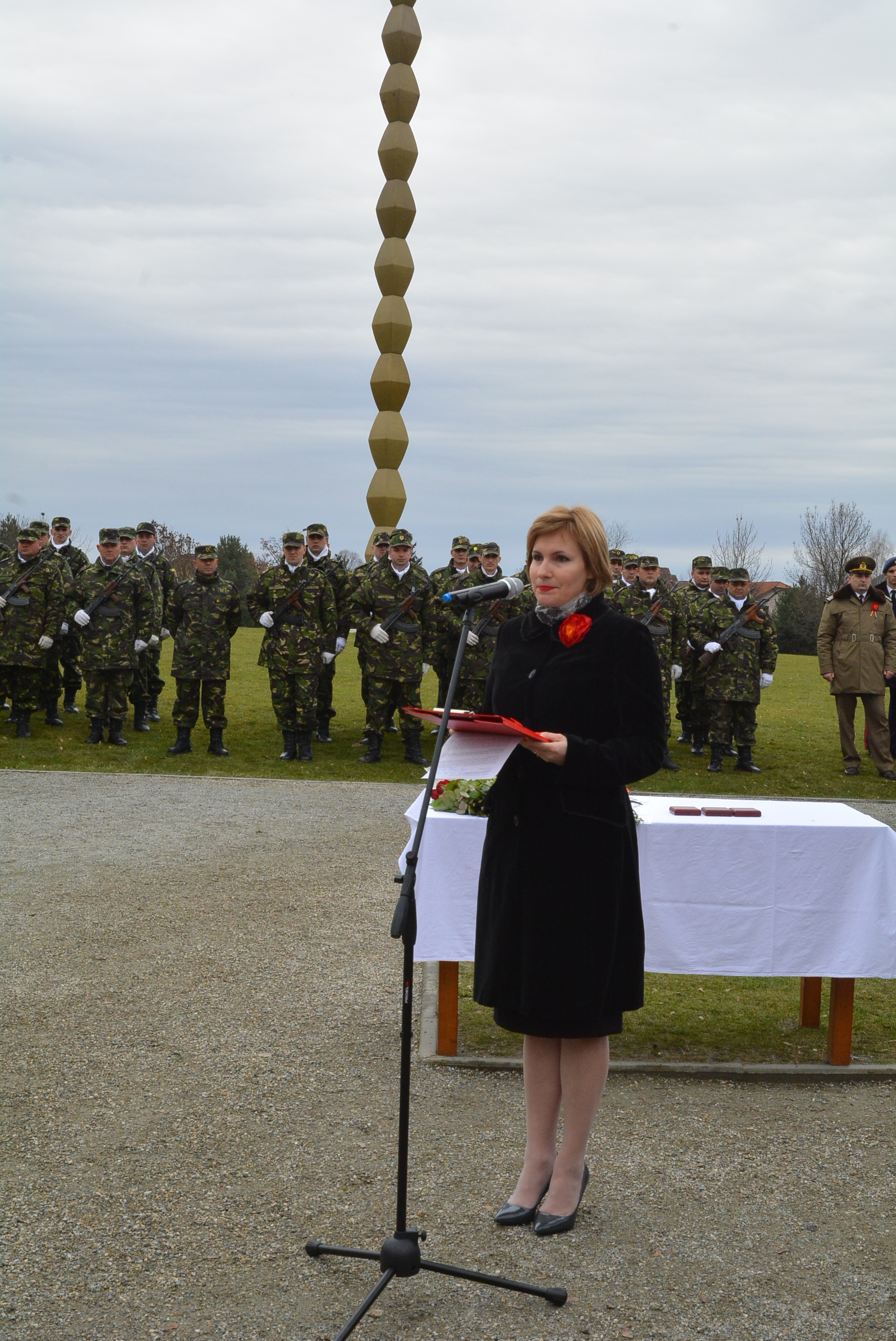 Ceremonie militară dedicată aniversării a 140 de ani de la naşterea marelui sculptor, Constantin Brâncuşi - 19 februarie 2016 'Military ceremony celebrating 140 years since the birth of the great sculptor Constantin Brancusi - February 19, 2016''