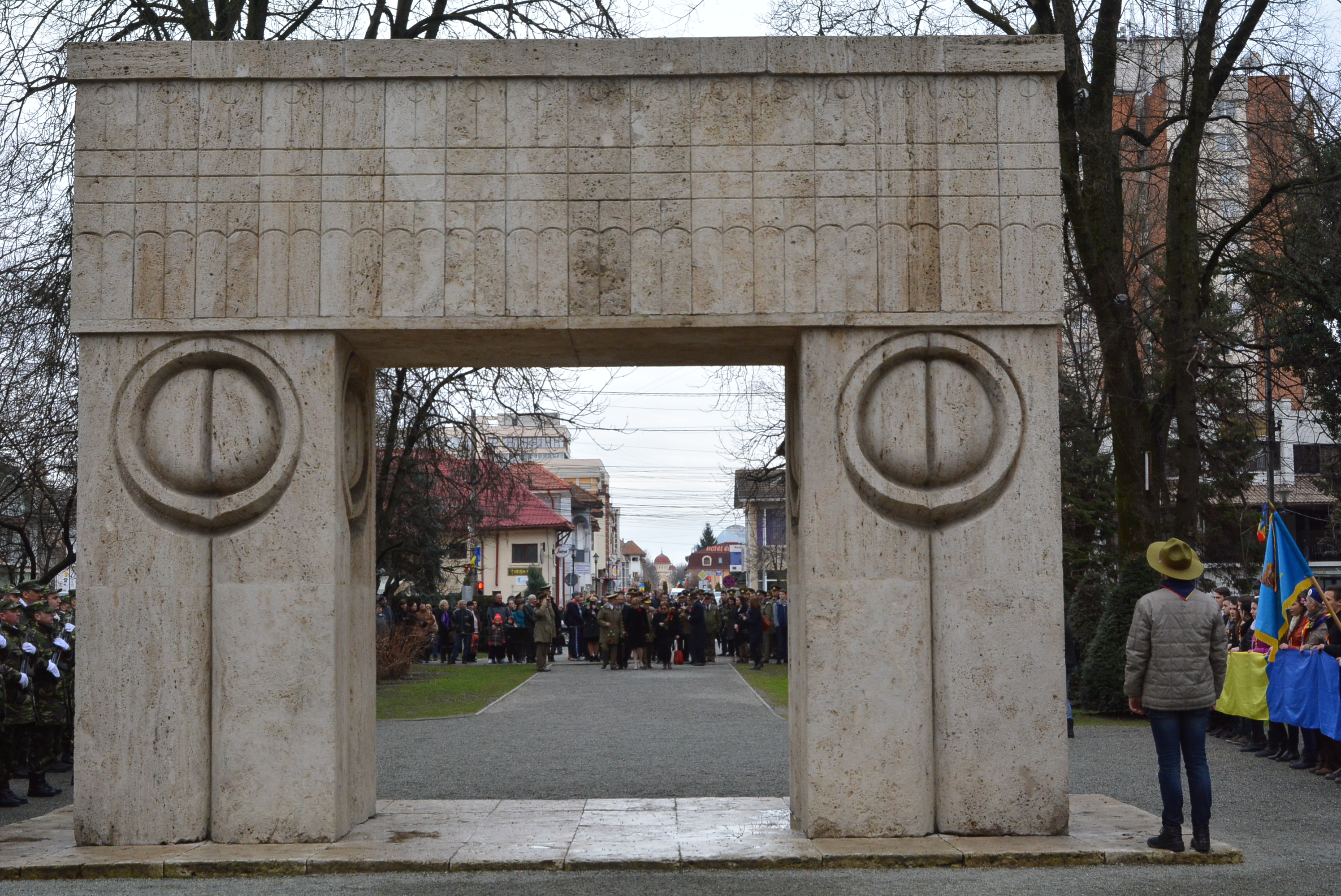 Ceremonie militară dedicată aniversării a 140 de ani de la naşterea marelui sculptor, Constantin Brâncuşi - 19 februarie 2016 'Military ceremony celebrating 140 years since the birth of the great sculptor Constantin Brancusi - February 19, 2016''