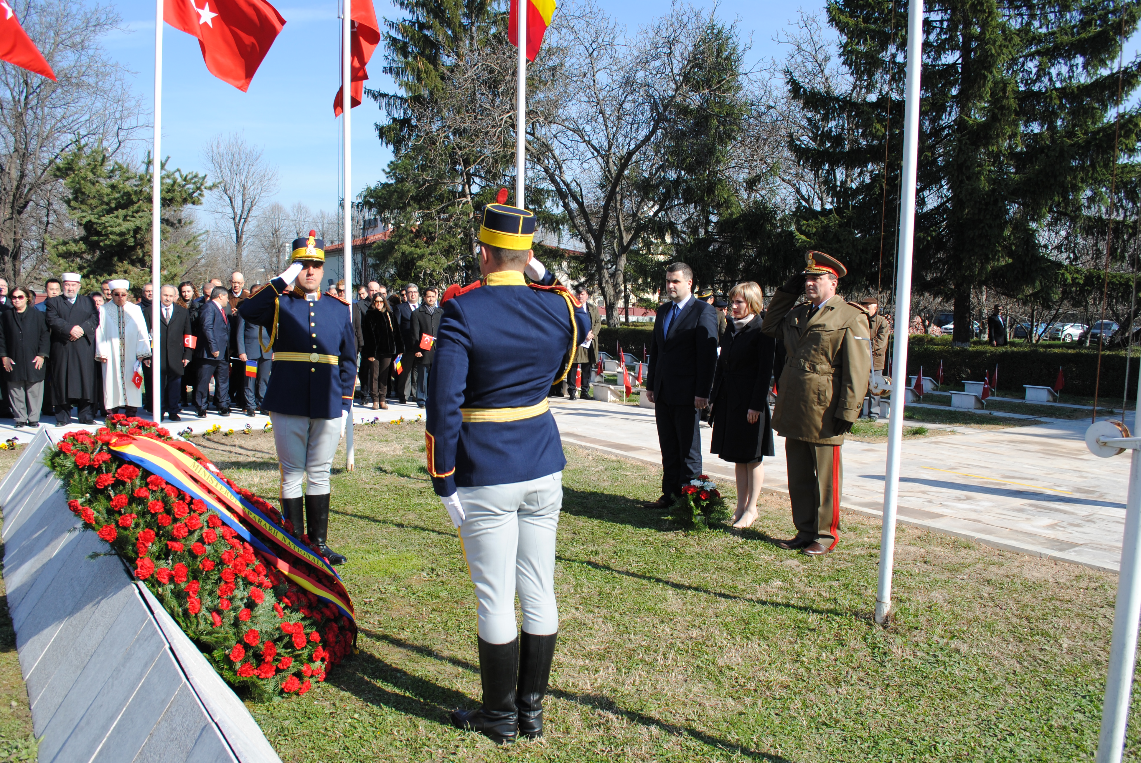 Ceremonie militară dedicată Zilei Martirilor la Cimitirul Martirilor Turci - 18 martie 2016  'Military ceremony dedicated to the Martyrs Day at the Cemetery of Turkish Martyrs – March 18, 2016''