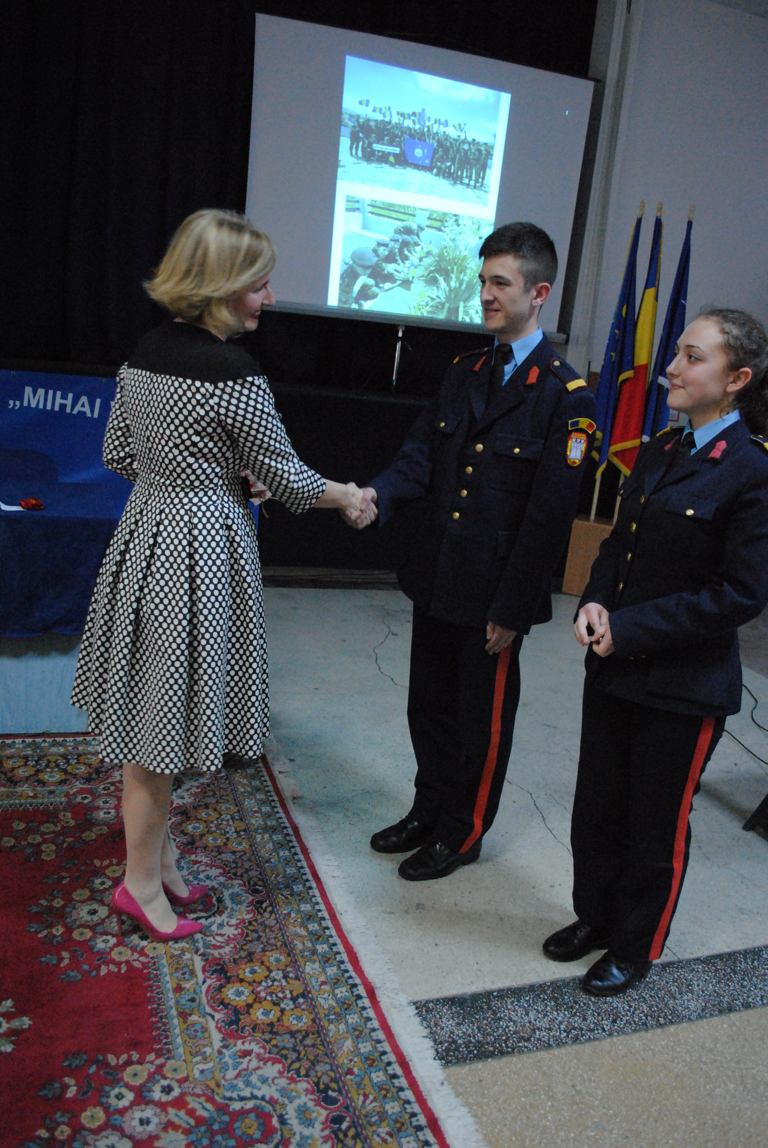 Vizita doamnei secretar de stat Otilia Sava la Colegiul Național Militar 'Mihai Viteazul' - 01 aprilie 2016 'Visit of the State Secretary Otilia Sava to the National Military College “Mihai Viteazul” – April 1, 2016'