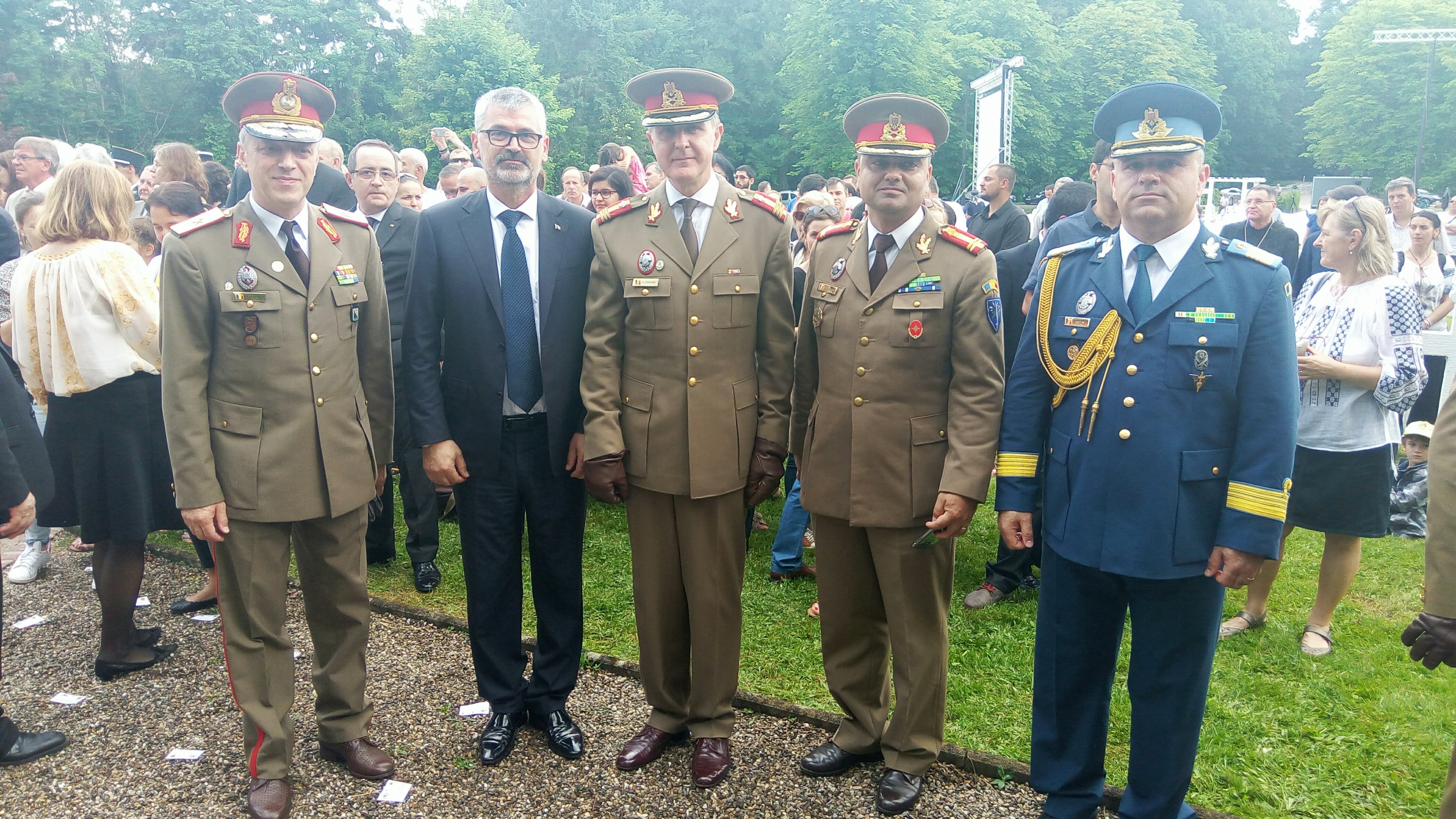 Ceremonia oficială de comemorare a eroilor români din Primul Război Mondial, decedați în prizonierat şi înhumați în Cimitirul Eroilor din localitatea Soultzmatt, regiunea Alsacia, Franța - 03 iunie 2017