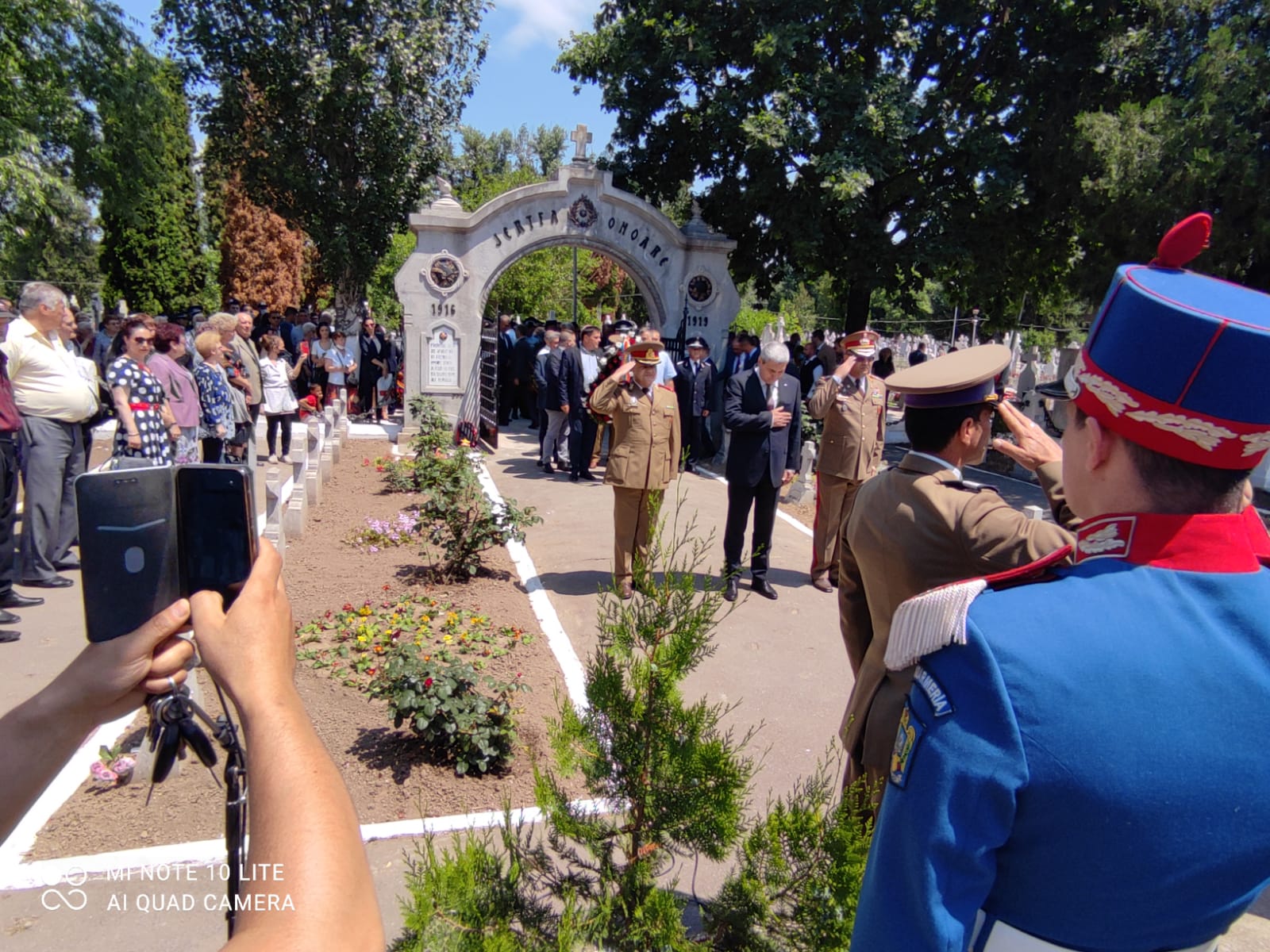 Depunere de coroane la Cimitirul Eroilor Călărăşeni, loc. Călăraşi, 10 iunie 2021