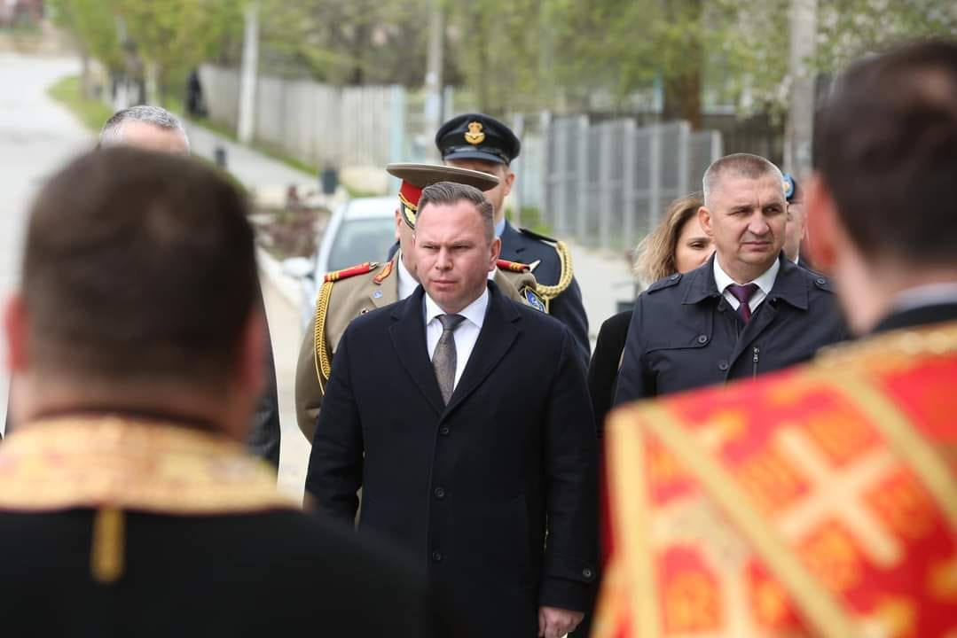 Inaugurarea Monumentului eroilor români căzuţi în cel de-Al Doilea Război Mondial, Lăpușna (Rep. Moldova), 28 apr. 2023