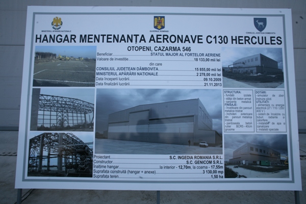 Inaugurarea hangarului pentru avionul C-130