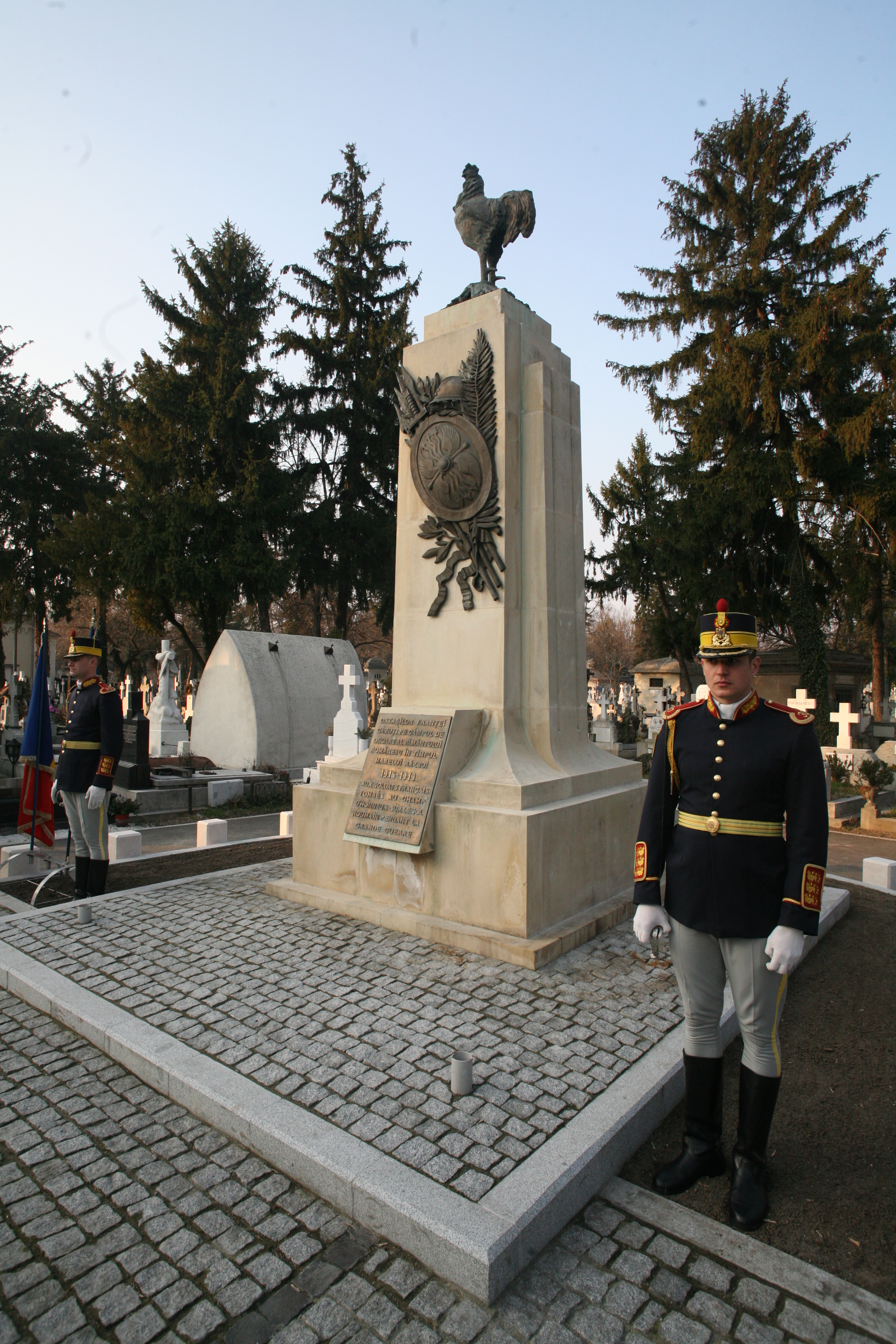 Ceremonia de depunere de coroane de flori de la Careul militar francez, Cimitirul Belu Bucureşti - 12 martie 2015